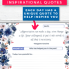30 Day Gratitude Journal & Affirmations Printable (Floral Blue) - Image 5