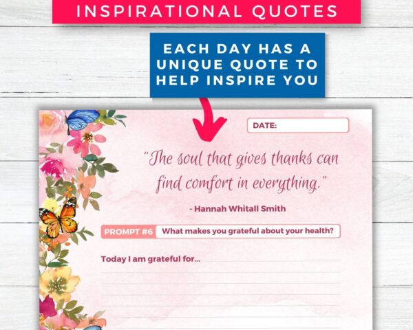 30 Day Daily Gratitude Journal Printable (Pink) - Image 5