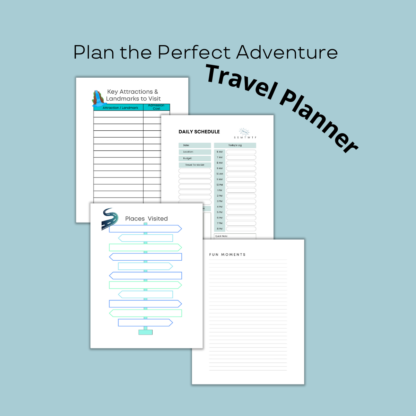 Digital Travel Planner | Printable Travel Planner | Fillable Travel Planner - Image 5