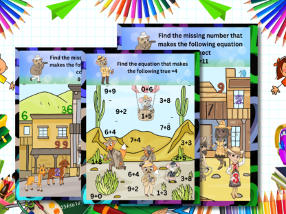 Math Solvers Single Digit Addition Practice or Review Digital Download Mini Pack, Home School Worksheets, 1st Grade Elementary Education - Image 5