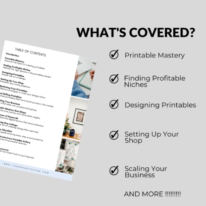 How To Start a Printables Business Guide | PLR Done-For-You Content | Customizable Canva E-Book Template | Online Coach Branding Lead Magnet - Image 5