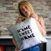 Home Sweet Home Throw Pillow Cover & Insert– Personalizable Item - Image 3