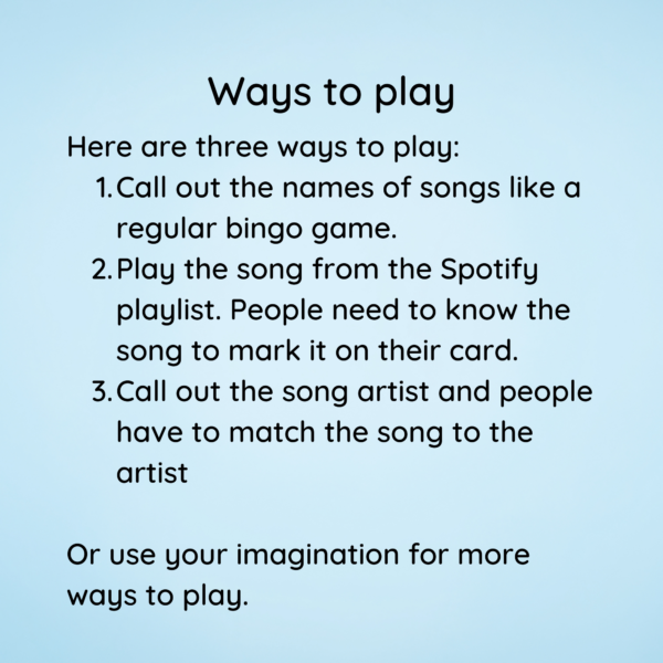 Music Bingo for Kids ages 2 - 6, Singo Bingo Game for kids - Image 3