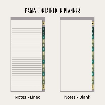 2023 Digital Planner for Smartphones - Gold Teal Art Deco Design - Image 6