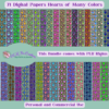 71-Hearts Of Many Colors Digital Papers PLR - Image 2
