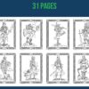 aMazing Adult Colouring Warrior Cats printable digital download for grownups and teens colouring pages book - Image 10