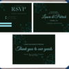 Blue and Black Wedding Invitation Bundle (Canva Editable / Printable) - Image 3