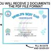 World's Best Dad Certificate Printable | Personalized Fathers Day Gift | Best Dad Award | Best Gift For Dad | Dad Birthday | Award for Daddy - Image 2