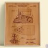 Set of 6 Fashion and Clothing Patent Prints. Burnt Wood Background Version - Set of 6 Beautiful 1800s and 1900s Vintage Wall Art - Image 6