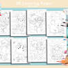 PRINTABLE COLORING Pages | Adorable Baby Angel and Animal Valentines Coloring Pages, 34 Pages, US Letter Coloring Book, 34 Pages Letter - Image 5