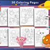 PRINTABLE COLORING Pages | Adventurous Aliens Coloring Pages and Mazes, 30 Coloring, 10 Mazes, US Letter Coloring Book, 45 Pages, Aliens - Image 5