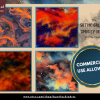 DIGITAL PAPER Bundle - Gothic Galactic Sky Smokey Orange Tangerine Star Digital Papers 12 12x12 | Set #003 Orange Black Sky Stars - jpg png - Image 5
