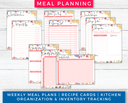 Floral Life Planner & Home Management Printables 2022+2023 - Image 5