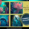 DIGITAL PAPER Bundle - Set 001 - Realistic Fantasy Ocean Animals - Papers Pack 12 - 12x12 - jpg png - 5000px Abstract - Image 5