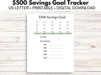 Savings Goal Tracker $500