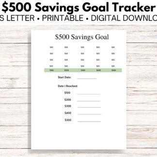 Savings Goal Tracker $500