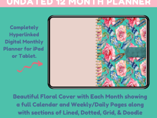 Floral Digital Undated Planner With PLR Rights