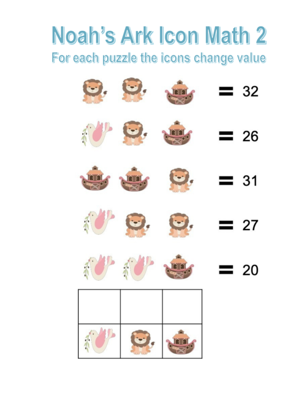 Printable Noah's Ark Bible Games Puzzles - Christian Bible Story - Image 8