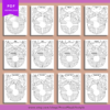 HABIT TRACKER Printable - 12 Monthly Trackers - Fairies - Color & Black and White - US Letter, A4, A5 - Download Only - 24 Pages - Circle - Image 5