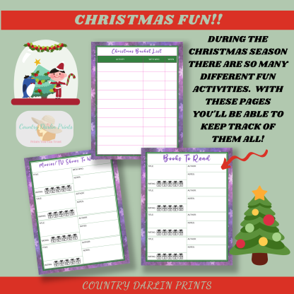 Christmas Planner - Purple Snowflakes - Image 7