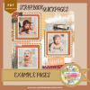 DIGITAL SCRAPBOOK Page - Winter Digital Scrapbook Layout - Pre-Made Shabby Vintage Quick Page Layout, Digital Page Layout, jpg png 12 x 12 - Image 2