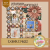 DIGITAL SCRAPBOOK Page - Winter Digital Scrapbook Layout - Pre-Made Shabby Vintage Quick Page Layout, Pack 3 - jpg png 12 x 12 - Image 7
