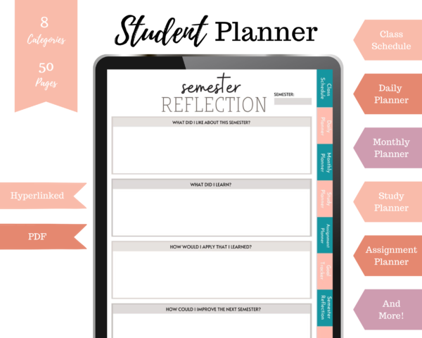 Digital Student Planner For Ipad, Xodo, Goodnotes etc - Image 2