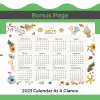 Undated Printable Monthly Calendar in Cute Love Bird Design - Image 6