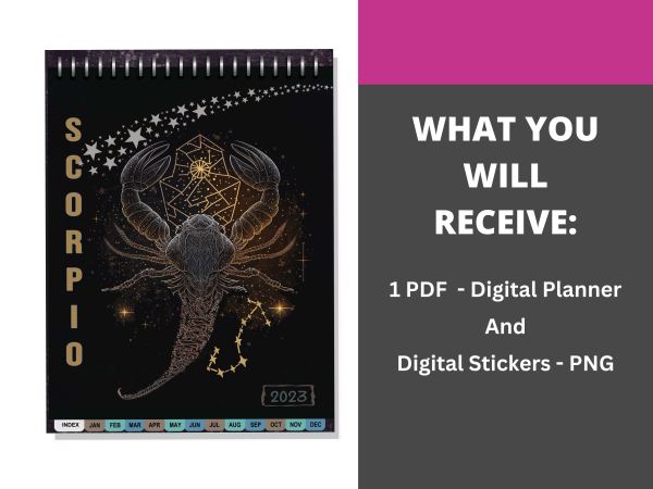 Scorpio 2023 Digital Planner - Dated & Hyperlinked - Image 6