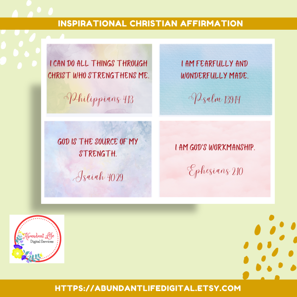 The most inspirational Christian affirmation cards sourced from scripture to inspire you in 2023 - Image 6