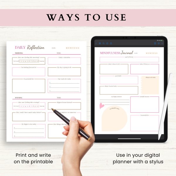 Self-Care Journal | Printable Self-Care Journal | Daily Journal | Gratitude Journal | Reflection Journal | Letter | A4 | A5 | PDF | Printable Journal | Digital Journal - Image 6