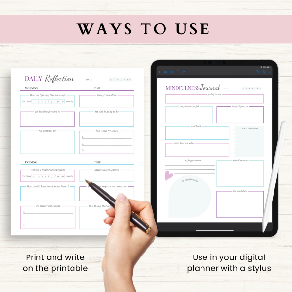 Self-Care Journal | Printable Self-Care Journal | Daily Journal | Gratitude Journal | Reflection Journal | Letter | A4 | A5 | PDF | Printable Journal | Digital Journal - Image 6