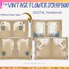 Vintage Flower DIGITAL NOTEBOOK, Goodnotes, Notability, Xodo, iPad Notebook, Digital Scrapbooks, 6 Sections, Vintage Scrapbook, Vintage Notebooks - Image 7