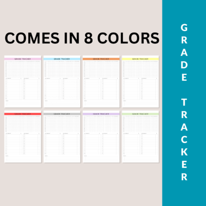Printable Grade Tracker for Homeschool, School, and College Students - Stay on Top of Your Grades! - Image 6