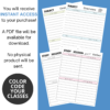 Class Notes Template, Printable Study Session, Subject Overview Pages - Image 6