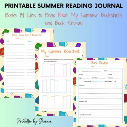 Summer Reading Journal, Plan and Track Reading, All Ages - Image 6