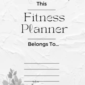 Fitness Planner Cover