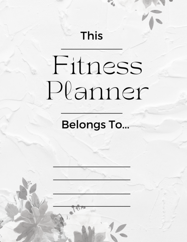 Fitness Planner Cover