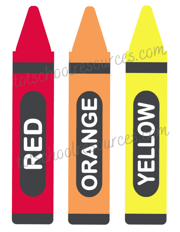 Crayon Color Learning Printable - Learn Colors - Preschool Learning - Image 2