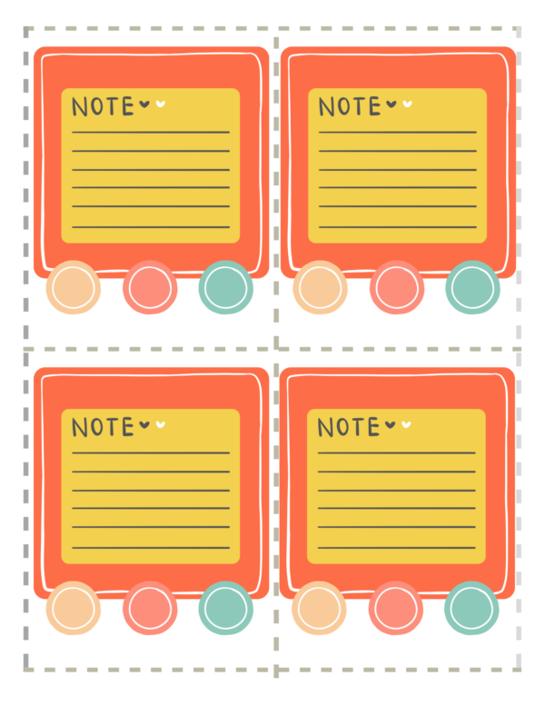 Printable Blank Lunch Box Notes for Kids - Image 2