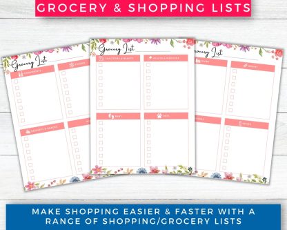 Floral Weekly Meal Planner & Pantry Organization Printable - Image 6