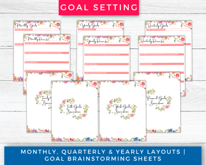 Floral Life Planner & Home Management Printables 2022+2023 - Image 6