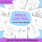 60 Pages of Pencil Control Worksheets and Coloring Pages for Toddlers