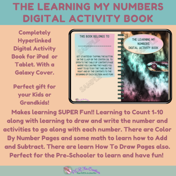 The Learning My Numbers Digital Activity Book