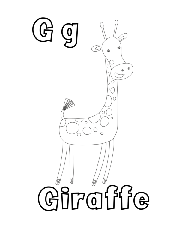 Color and Learn A to Z Alphabet and Animals Coloring Pages - Image 8