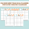 PLR 2023 New Year Goal Planner- 2023 dated & undated calendar templates