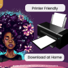 PRINTABLE EPHEMERA - Spiritual Black Women - Ephemera - Tags, Postcard, Envelope, Bookmarks, Lined, Notes, Tabs, Pockets US Letter Download - Image 7