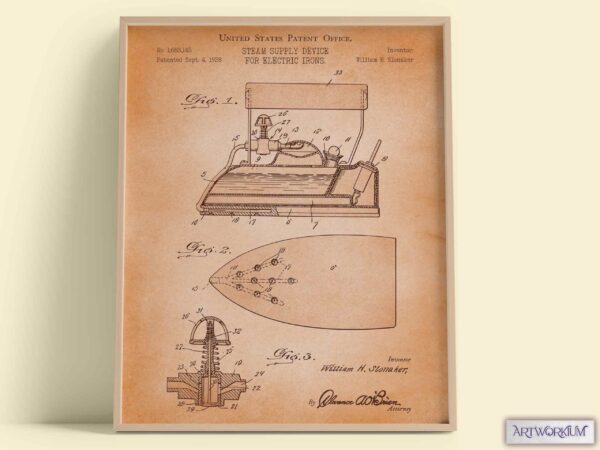 Set of 6 Fashion and Clothing Patent Prints. Vintage Paper Background Version - Set of 6 Beautiful 1800s and 1900s Vintage Wall Art - Image 4