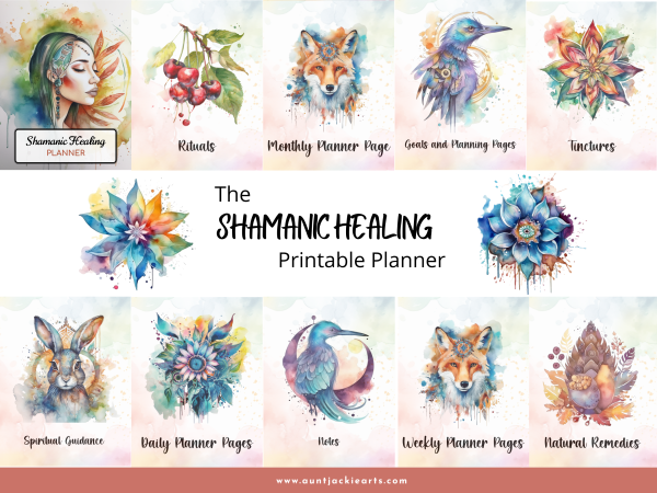 Shamanic Tools Planner, PRINTABLE, Daily Planner, Healing Planner, Rituals Planner, Essential Oil, Spirit Animals, Spirit Guides, Holistic - Image 6