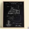Set of 6 Fashion and Clothing Patent Prints. Black Chalkboard Background Version - Set of 6 Beautiful 1800s and 1900s Vintage Wall Art - Image 7